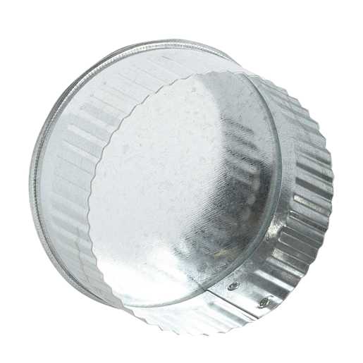 Galvanized Round End Cap 4 in.