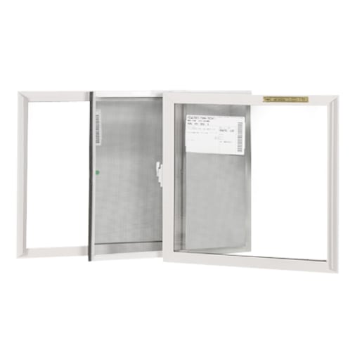Volets coulissants pour fenêtre de fondations (2 sections) 36 po x 24 po
