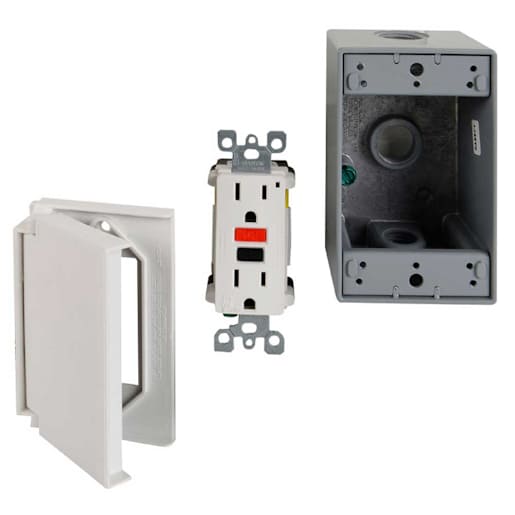 GFCI Outdoor Outlet Box Set