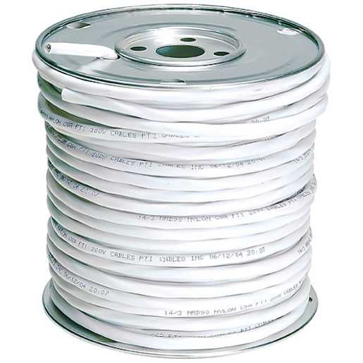 Fil électrique d'intérieur NMD-90, 14/3 blanc 75 m