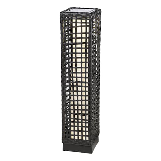 VERTUO Rattan Solar Floor Lamp