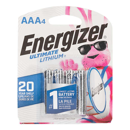 Energizer Ultimate Lithium AAA Batteries Pkg/4