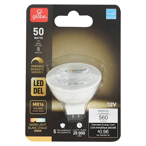MR16 Warm White LED Reflector Light Bulb 8 W