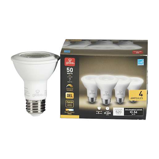 PAR20 LED Reflector Light Bulb 7 W Pkg/4