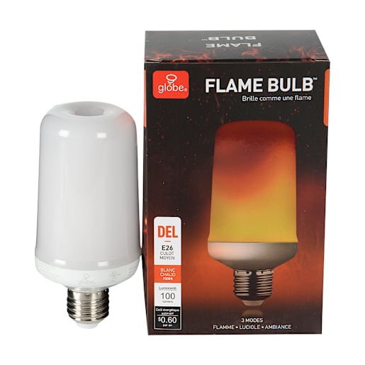 E26 Warm White LED Flame-Light Bulb 5 W