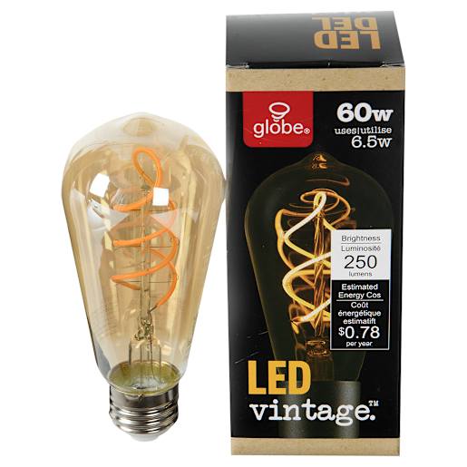 Vintage ST19 LED Light Bulb 6.5 W