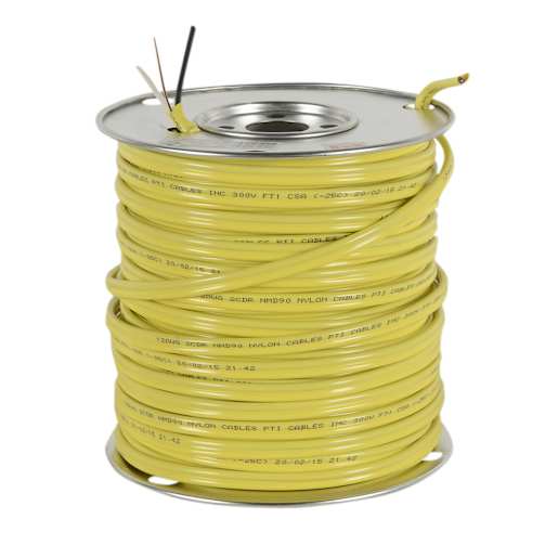 Fil électrique d'intérieur NMD-90, 12/2 jaune 75 m