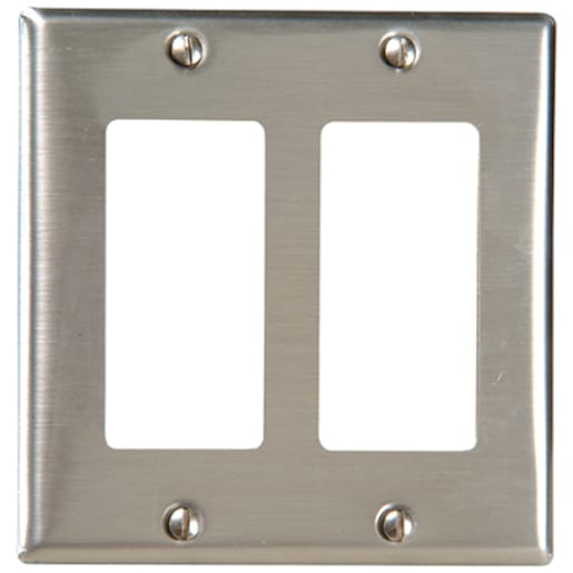 Plaque double en inox Decora