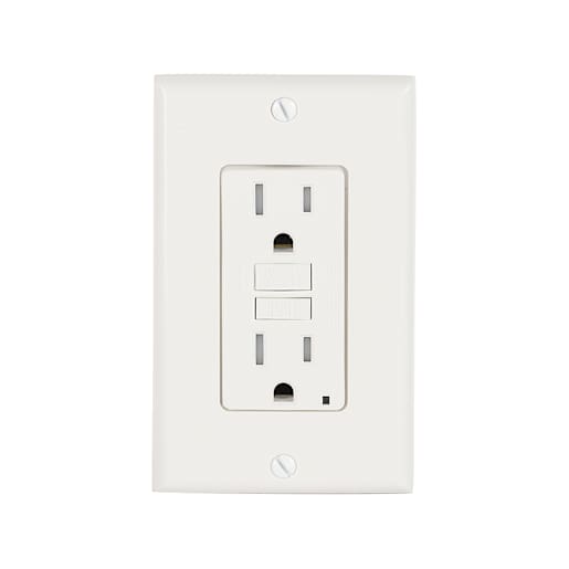 Secure GFCI Electrical Outlet 15 A Decora