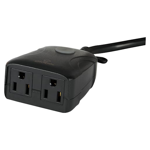 2-Outlet Smart Adapter Black