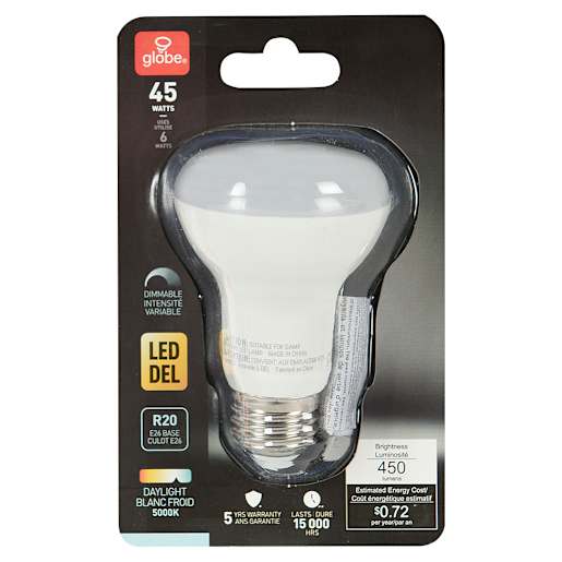 Ampoule DEL R20 blanc froid 6 W