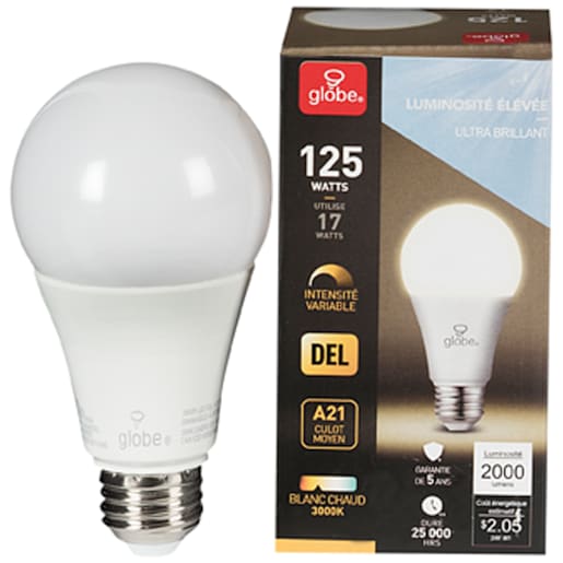 Ampoule DEL A21 blanc chaud 17 W
