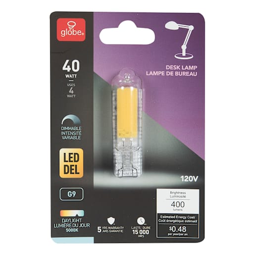 Ampoule DEL G9 lumière du jour 4 W