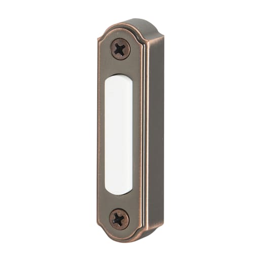 Illuminated Wired Metal Doorbell Push Button Oil Bronze