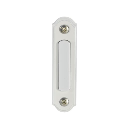 Illuminated Wired Metal Doorbell Push Button White