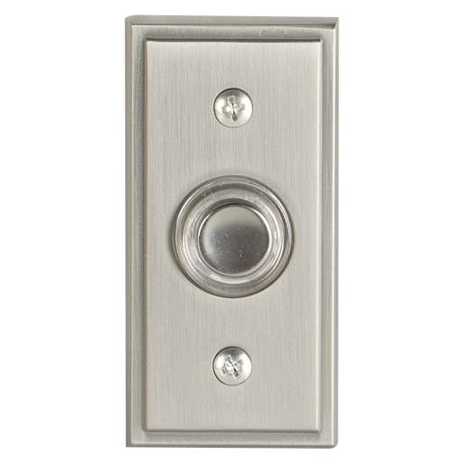 Illuminated Wired Metal Doorbell Push Button Nickel