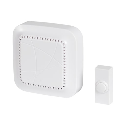 Wireless Doorbell with Push Button White