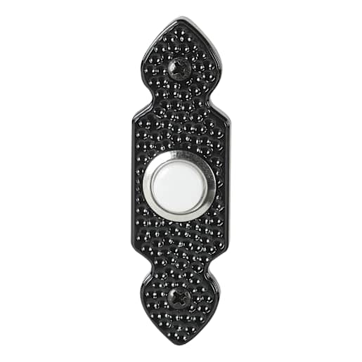 Illuminated Wired Doorbell Push Button Black