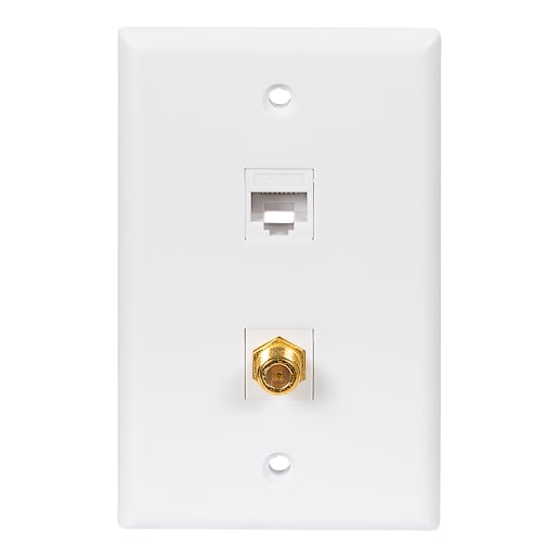 Network Cable and Coaxial Double Wall Plate