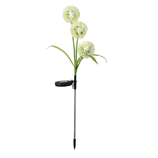 Lampe DEL à énergie solaire Fleurs blanches VERTUO