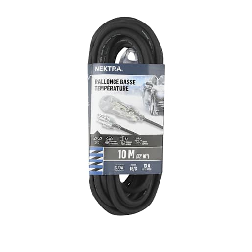 Rallonge électrique basse température 10 m NEKTRA
