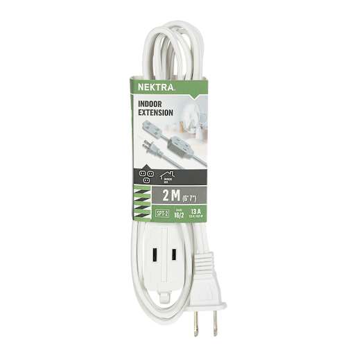 Rallonge électrique d'intérieur 2 m NEKTRA