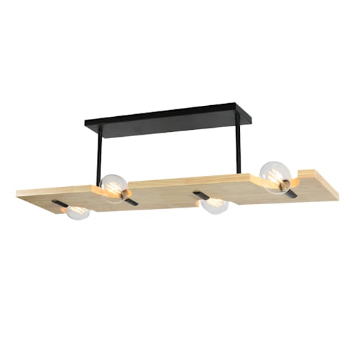 VERTUO Boardy 4-Light Semi-Flush Mount
