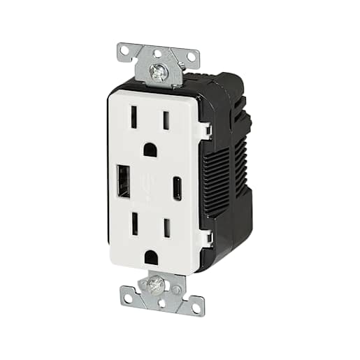 Secure Electrical Outlet Decora 15 A + 2 USB Ports