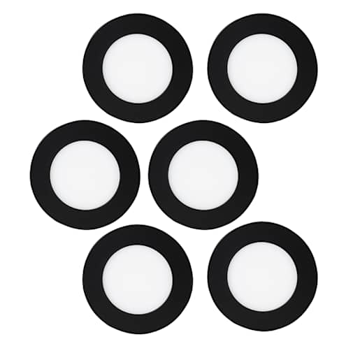 VERTUO Ultrathin LED Recessed Lights 4 in Pkg/6 Black