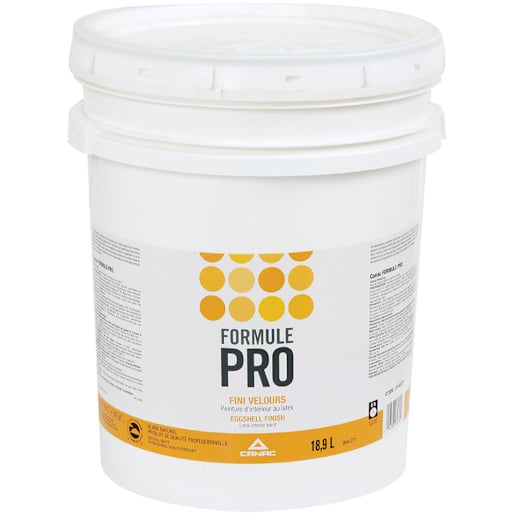 Peinture au latex intérieur Formule Pro velours blanc naturel et couleurs 18,9 L