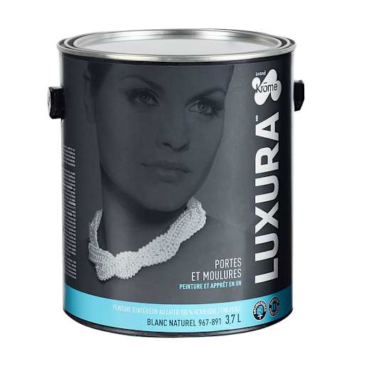 Peinture au latex intérieur Luxura portes moulures blanc et couleurs 3,7 L