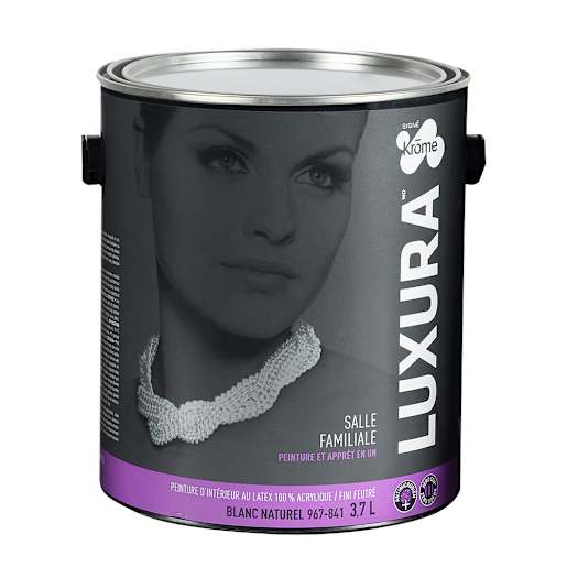 Peinture au latex intérieur Luxura salles familiales blanc et couleurs 3,7 L