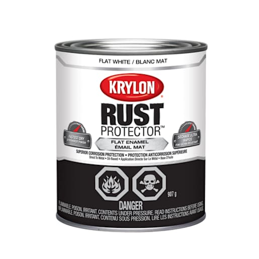 Rust Protector Flat Paint White 946 ml