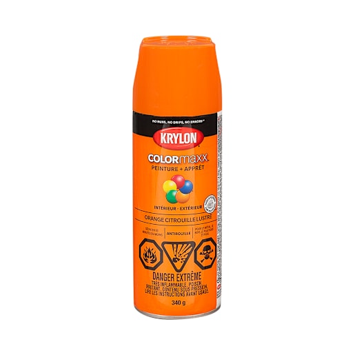 Peinture et apprêt Colormaxx orange citrouille lustré 340 g