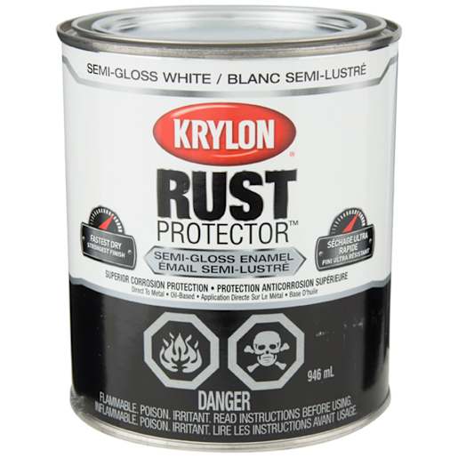 Rust Protector Semi-Gloss Paint White 946 ml