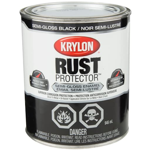 Rust Protector Semi-Gloss Paint Black 946 ml