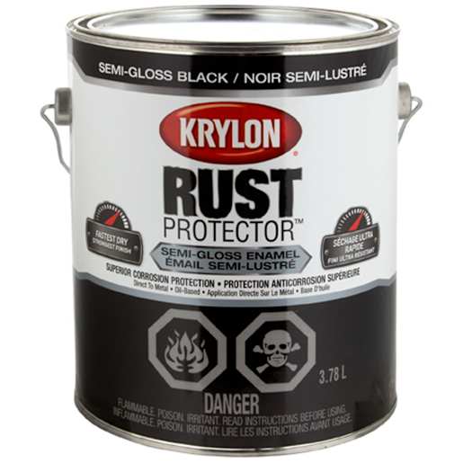 Rust Protector Semi-Gloss Paint Black 3.78 L
