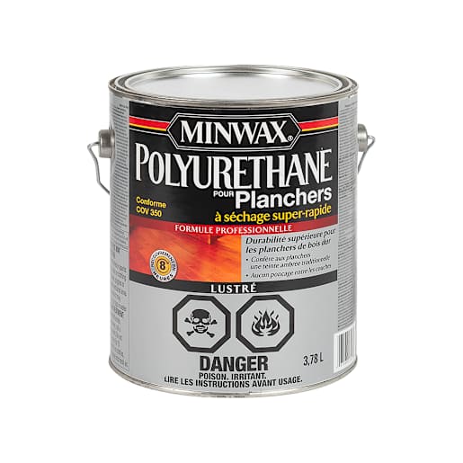 Vernis au polyuréthane pour plancher lustré 3,78 L MINWAX