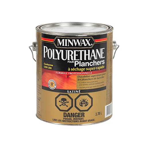 Vernis au polyuréthane pour plancher satiné 3,78 L