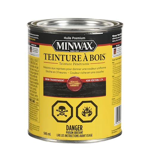 Teinture à bois Minwax 946 ml noir