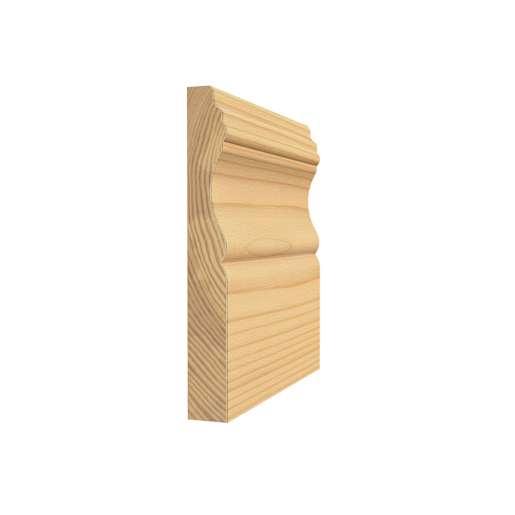 Plinthe coloniale en pin clair jointé 9/16 po x 4 1/8 po x 8 pi