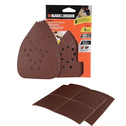 Mouse Sandpaper Assortment 220 Grit Pkg/5