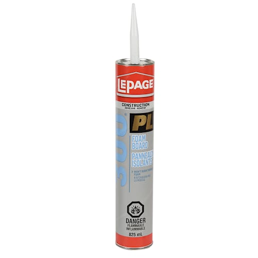 Adhésif pour panneaux isolants PL-300, 825 ml