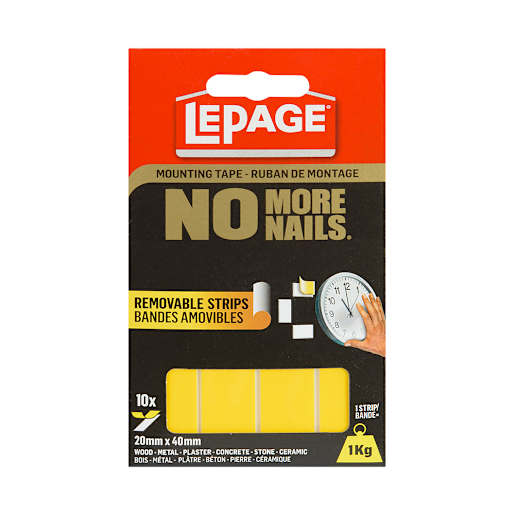 Removable Adhesive Strips 3/4 in. x 1-5/8 in. Pkg/10