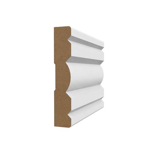 Chambranle colonial en fibre de bois 5/8 po x 3 1/8 po x 7 pi