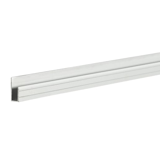 Light Satin J End Cap Moulding 8 mm