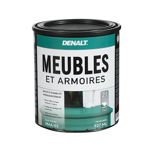 Peinture au latex intérieur meubles et armoires blanc naturel et couleurs 927 ml