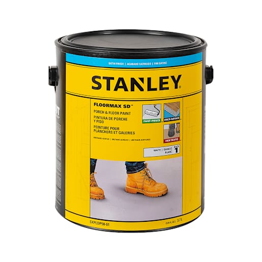 Peinture acrylique int/ext à plancher Floormax SD satiné blanc et couleurs 3,7 L