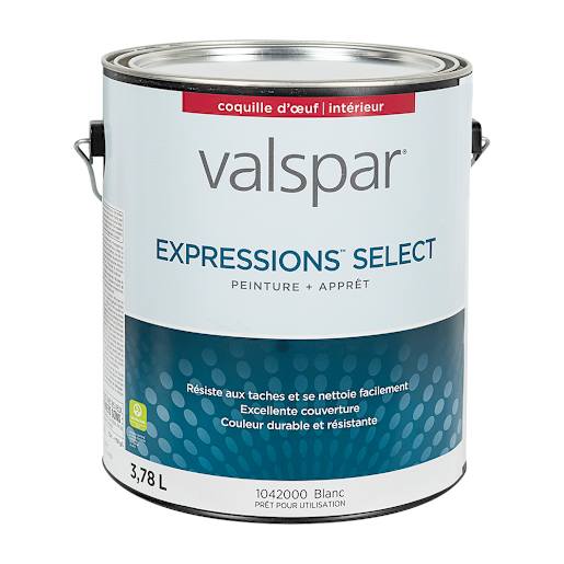 Peinture latex intérieur Expressions Select coquille d'œuf blanc et couleurs 3,78 L
