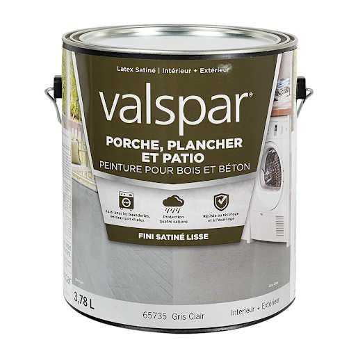Floor Interior and Exterior Acrylic Paint Clear Satin Grey 3.78 L